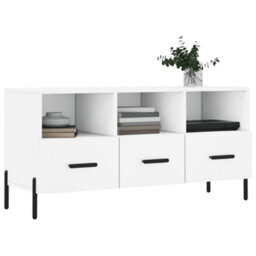 Berkfield Tv Cabinet White 102X36X50 Cm Engineered Wood - thumbnail 3