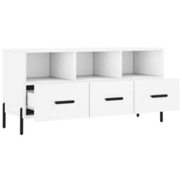 Berkfield Tv Cabinet White 102X36X50 Cm Engineered Wood - thumbnail 6