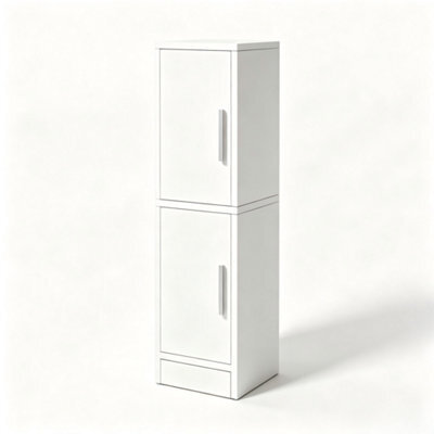 Oira Small Bathroom Storage Cabinet Narrow Floor Corner Cabinet With 2 Doors Adjustable Shelf, Small Bathroom Organizer - image 1