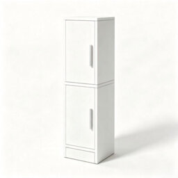 Oira Small Bathroom Storage Cabinet Narrow Floor Corner Cabinet With 2 Doors Adjustable Shelf, Small Bathroom Organizer - thumbnail 1