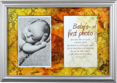 Personal Photo Frame With Stand Memory Picture Print Poem Wall Hanging Message Babys First Photo