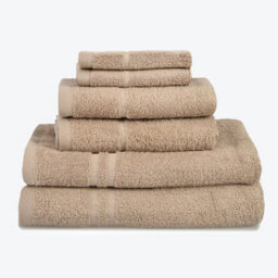 Allure Bath Fashions Hotel Essentials Cotton 6 Piece Towel Set - Stone