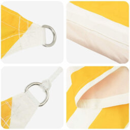Walplus Sun Shade Sail Yellow And White 3.6 X 3.6 X 3.6 M - thumbnail 4