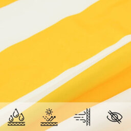 Walplus Sun Shade Sail Yellow And White 3.6 X 3.6 X 3.6 M - thumbnail 6