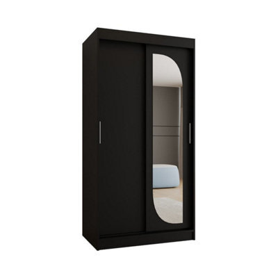Arte Majestic Ebony Lucy Sliding Door Wardrobe 1000mm X 2000mm X 620mm - Sleek & Sophisticated Storage - image 1