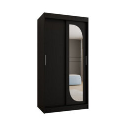 Arte Majestic Ebony Lucy Sliding Door Wardrobe 1000mm X 2000mm X 620mm - Sleek & Sophisticated Storage - thumbnail 1
