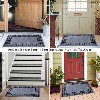 Ameha Bedroom Small Printed Rug For Indoor Greek Key Style Front Door Mat Printed Area Rugs Soft Touch Floor Mats (Nico, 40X60 Cm) - image 1