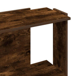 Berkfield Bookcase 3-Tier Smoked Oak 60X30X80 Cm Engineered Wood - thumbnail 7