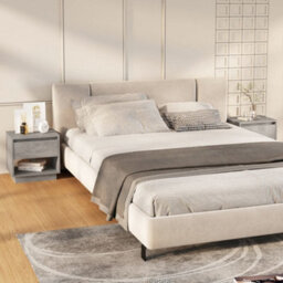 Berkfield Bedside Cabinets 2 Pcs Concrete Grey 45X34X44 Cm Engineered Wood - thumbnail 1