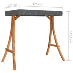 Walplus Swing Frame With Anthracite Roof Bent Wood With Teak Finish - thumbnail 6