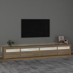Vidaxl Tv Cabinet With Led Lights Sonoma Oak 270X35X40 Cm - thumbnail 3