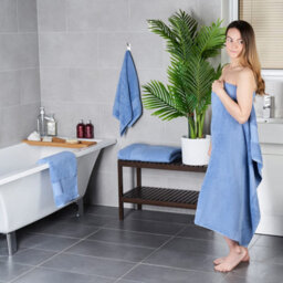 Aten Homeware Wedgewood Luxury Egyptian Cotton Bath Towels - 70X140Cm - 2 Pack - thumbnail 2