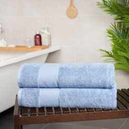 Aten Homeware Wedgewood Luxury Egyptian Cotton Bath Towels - 70X140Cm - 2 Pack - thumbnail 5