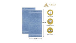 Aten Homeware Wedgewood Luxury Egyptian Cotton Bath Towels - 70X140Cm - 2 Pack - thumbnail 6