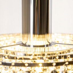 CGC Lighting Cgc Large Chandelier Light Shade For Ceiling Pendant Light Easy Fit Crystal Lamp Shade Lampshade Diameter 22 Cm 3 Tier Silver - thumbnail 5