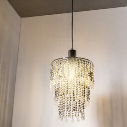 CGC Lighting Cgc Large Chandelier Light Shade For Ceiling Pendant Light Easy Fit Crystal Lamp Shade Lampshade Diameter 22 Cm 3 Tier Silver - thumbnail 7