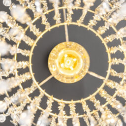 CGC Lighting Cgc Large Chandelier Light Shade For Ceiling Pendant Light Easy Fit Crystal Lamp Shade Lampshade Diameter 22 Cm 3 Tier Silver - thumbnail 6