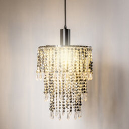 CGC Lighting Cgc Large Chandelier Light Shade For Ceiling Pendant Light Easy Fit Crystal Lamp Shade Lampshade Diameter 22 Cm 3 Tier Silver - thumbnail 3