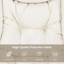 Gainoom Modern Lazy Chair With Ottoman Armrests Side Pocket & Footrest Accent Lounge Chair Reading Leisure - thumbnail 5