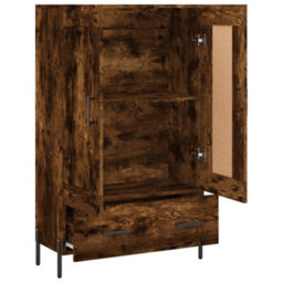 Berkfield Highboard Smoked Oak 69.5X31X115 Cm Engineered Wood - thumbnail 6