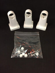 Consort White Towel Rail Brackets - Set Of 3 For Stylish Bathroom Organization