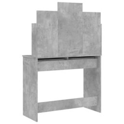 Walplus Dressing Table With Mirror Concrete Grey 96X39X142 Cm - thumbnail 7