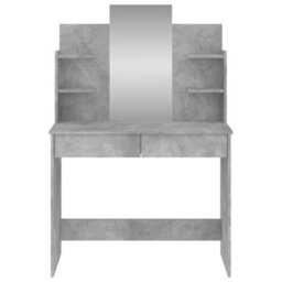 Walplus Dressing Table With Mirror Concrete Grey 96X39X142 Cm - thumbnail 4