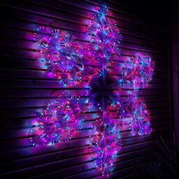 Samuel Alexander 1.2M Twinkling Starburst Snowflake Christmas Decoration With 960 Rainbow Leds - thumbnail 2