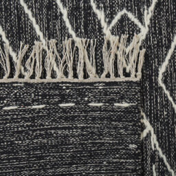 Beliani Rug Khenifra Black 160 X 230 Cm Cotton - thumbnail 4