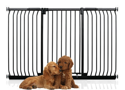 Bettacare Extra Tall Elite Dog Gate, 179Cm - 188Cm, Matt Black, Extra Tall 96.8Cm In Height, Pressure Fit Pet Gate - image 1