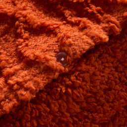 Ohs Cable Knit Fleece Duvet Cover Set Warm Reversible Bedding, Rust - King - thumbnail 5