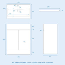 Nes Home White 600mm Freestanding Basin Vanity & Close Coupled Toilet - thumbnail 8