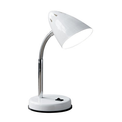 Orsina White Gloss Desk Lamp, Adjustable Living Room Desk Lamp,  Minimalistic Desk Lamp For Reading & Writing - image 1
