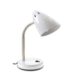Orsina White Gloss Desk Lamp, Adjustable Living Room Desk Lamp,  Minimalistic Desk Lamp For Reading & Writing - thumbnail 2
