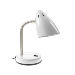 Orsina White Gloss Desk Lamp, Adjustable Living Room Desk Lamp,  Minimalistic Desk Lamp For Reading & Writing - thumbnail 3