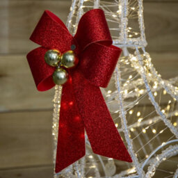 Samuel Alexander 1.24M Light Up Acrylic Christmas Deer Decoration With Red Bow And 880 Warm White Leds - thumbnail 5