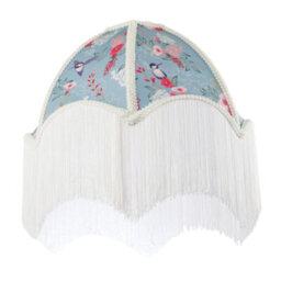 Happy Homewares 1920S Vintage Duck Egg Lamp Shade With Vibrant Flowers And Birds Decor - thumbnail 4