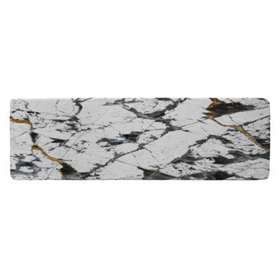 Benjamin Tate Design Black & Gold Marble Runner Special Soft Home Rug - image 1
