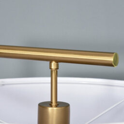 Homcom Floor Lamp With Linen Lampshade Round Base For Living Room Bedroom - thumbnail 9