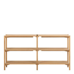 Wyld Haus Berrytwist Scandi 4-Shelf Natural Oak Veneer Bookcase In Oiled Oak Look - thumbnail 3