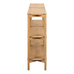 Wyld Haus Berrytwist Scandi 4-Shelf Natural Oak Veneer Bookcase In Oiled Oak Look - thumbnail 4