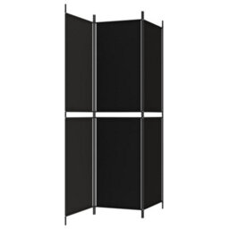 Vidaxl 3-Panel Room Divider Black 150X200 Cm Fabric Room Dividers - thumbnail 5