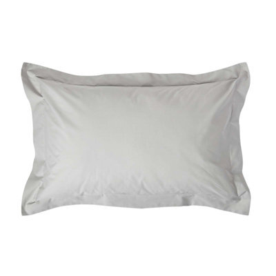 Homescapes Silver Grey Egyptian Cotton Oxford Pillowcase 200 Tc, Standard Size - image 1