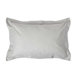 Homescapes Silver Grey Egyptian Cotton Oxford Pillowcase 200 Tc, Standard Size