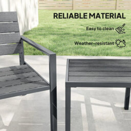 3 Pieces Garden Bistro Set For 2, Outdoor Bistro Table And Chairs - thumbnail 4