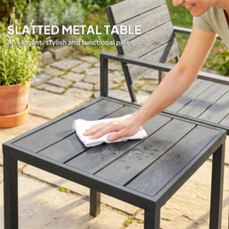 3 Pieces Garden Bistro Set For 2, Outdoor Bistro Table And Chairs - thumbnail 3