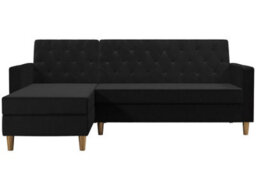 Dorel Home Liberty Sectional Futon With Storage Black - thumbnail 4