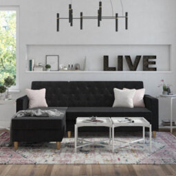 Dorel Home Liberty Sectional Futon With Storage Black - thumbnail 5