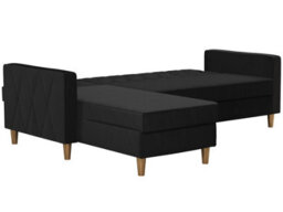 Dorel Home Liberty Sectional Futon With Storage Black - thumbnail 7