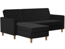 Dorel Liberty Sectional Futon With Storage Black